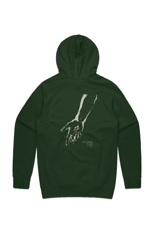 He 39 s Coming to Save You MENS HOODIE