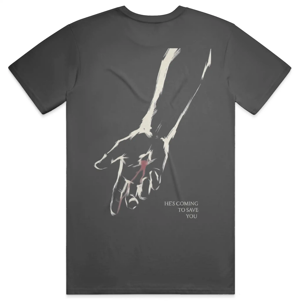 He's Coming to Save you Premium Heavyweight Tee